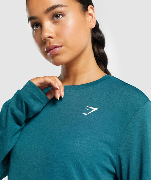 Gymshark Training Oversized Women's T Shirts Turquoise | UAE-45HUCE