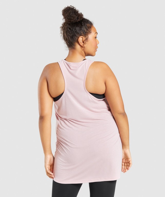 Gymshark Training Oversized Women's Tank Tops Light Pink | UAE-70TRDW