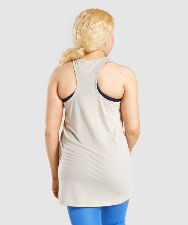 Gymshark Training Oversized Women's Tank Tops Grey | UAE-75ITNB