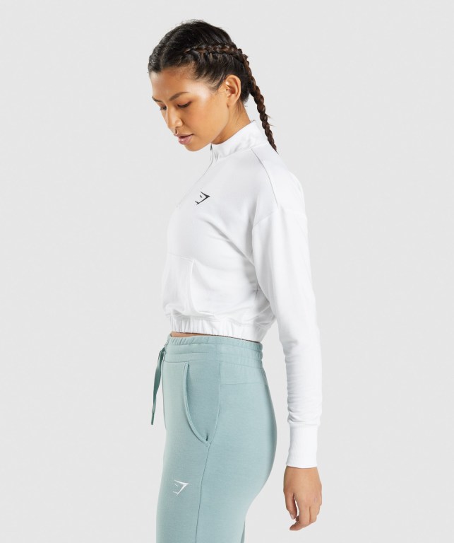 Gymshark Training Pippa Women's Hoodies White | UAE-83RLGW