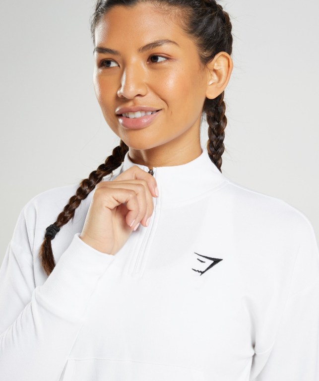 Gymshark Training Pippa Women's Hoodies White | UAE-83RLGW