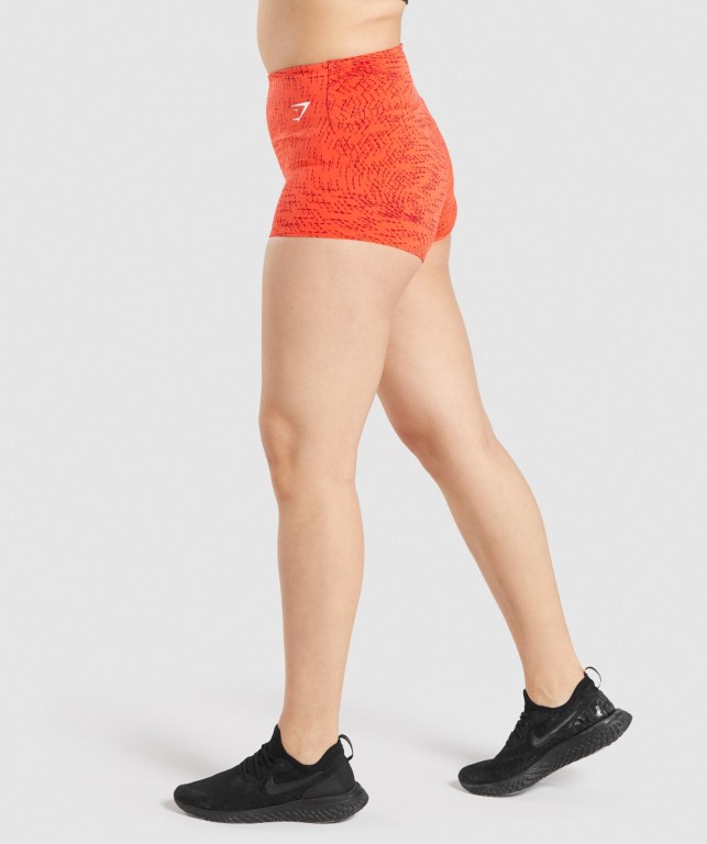 Gymshark Training Short Length Women's Shorts Orange | UAE-41CLEQ