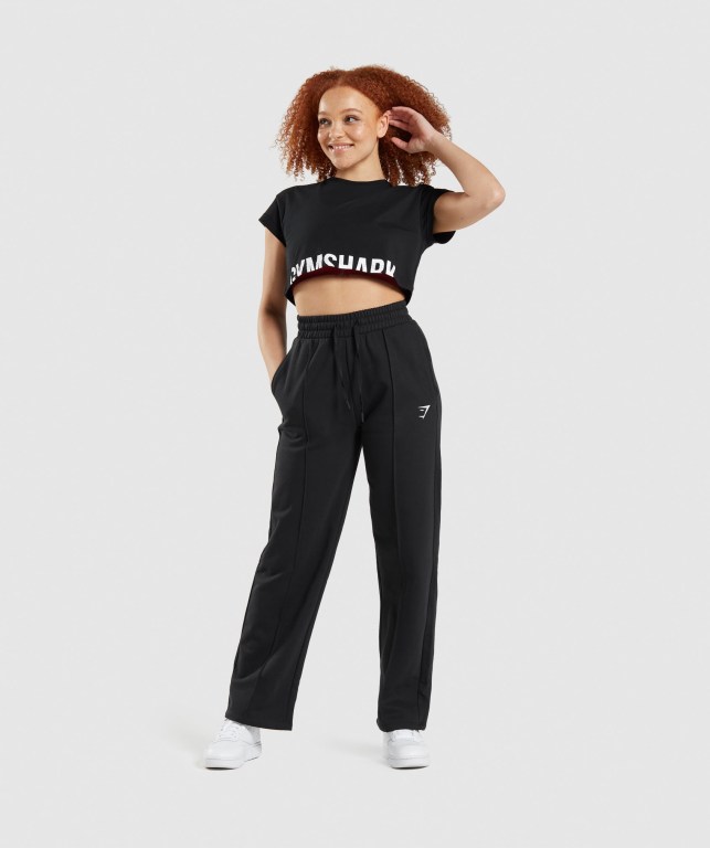 Gymshark Training Straight Leg Women's Joggers Black | UAE-61ISYR