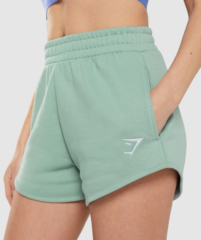 Gymshark Training Sweat Women's Shorts Blue | UAE-27JZDE