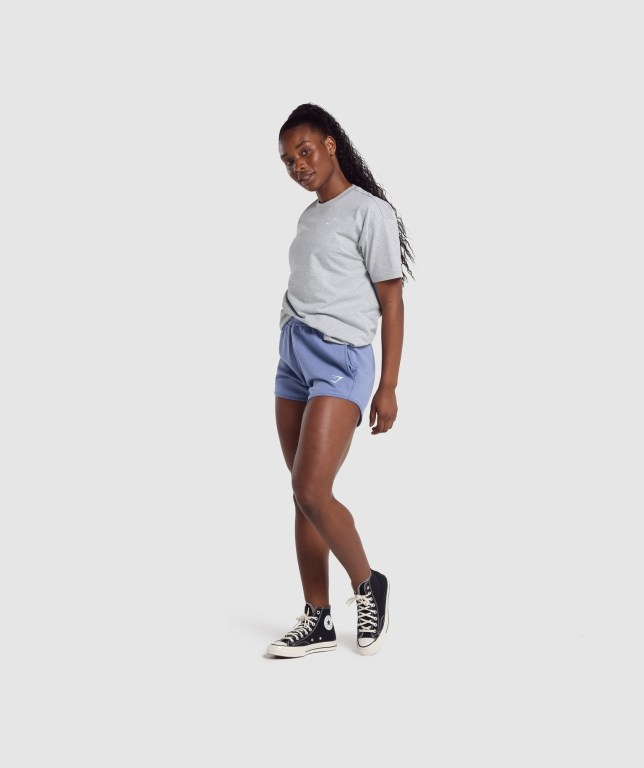 Gymshark Training Sweat Women's Shorts Blue | UAE-37RLSO