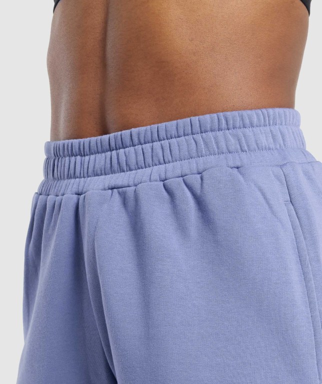 Gymshark Training Sweat Women's Shorts Blue | UAE-37RLSO