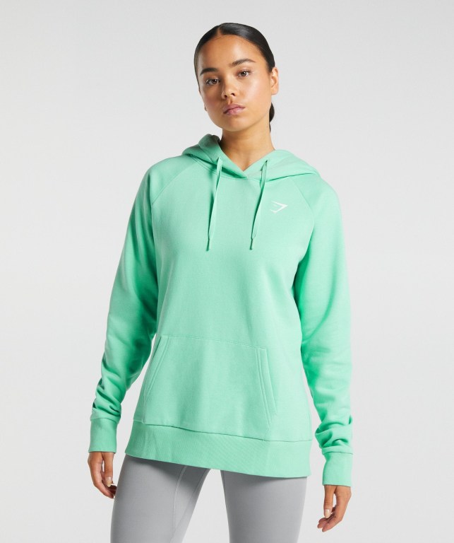 Gymshark Training Women\'s Hoodies Light Green | UAE-03LNGV