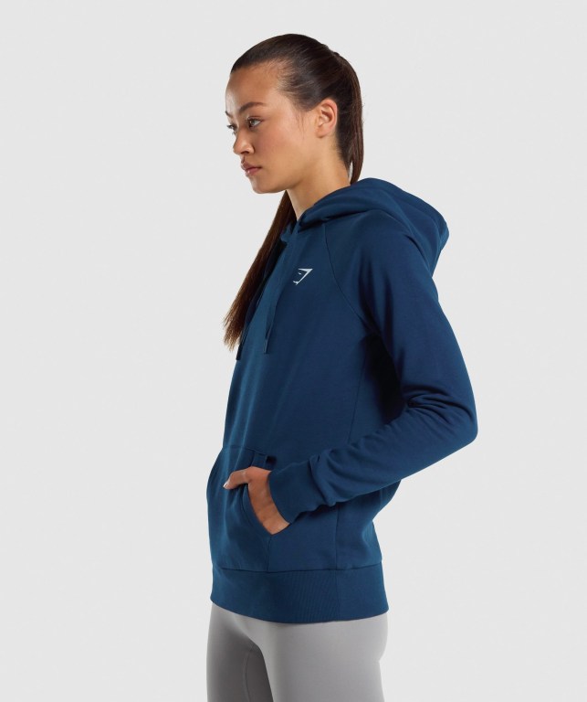 Gymshark Training Women's Hoodies Navy | UAE-21MLTN