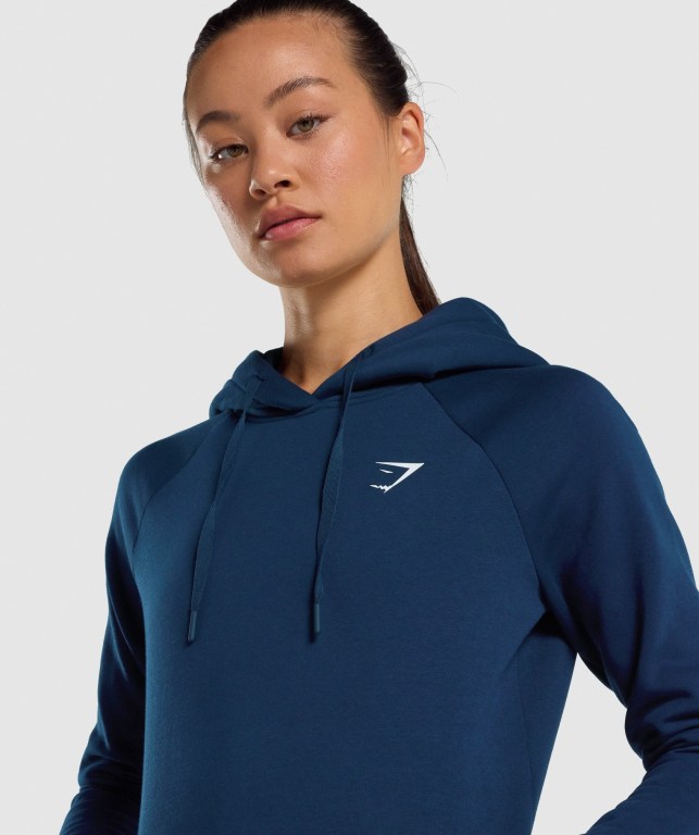 Gymshark Training Women's Hoodies Navy | UAE-21MLTN