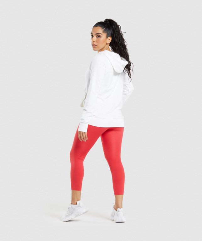 Gymshark Training Women's Hoodies White | UAE-63DPHA