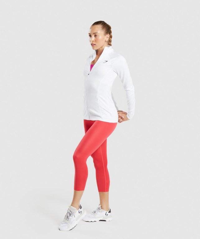 Gymshark Training Women's Jackets White | UAE-72JFAV