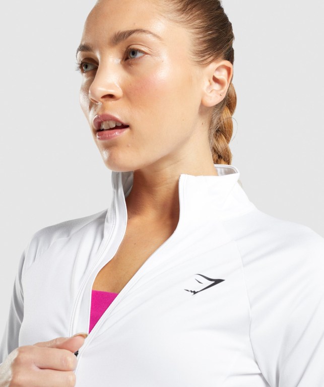 Gymshark Training Women's Jackets White | UAE-72JFAV