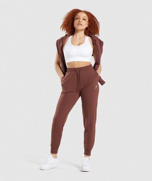 Gymshark Training Women's Joggers Pink Brown | UAE-16TPKR