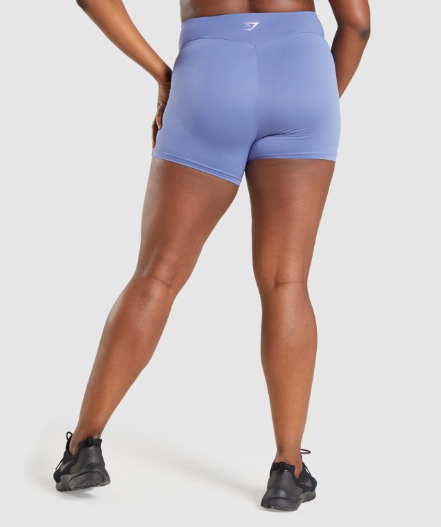 Gymshark Training Women's Shorts Blue | UAE-82TYFZ