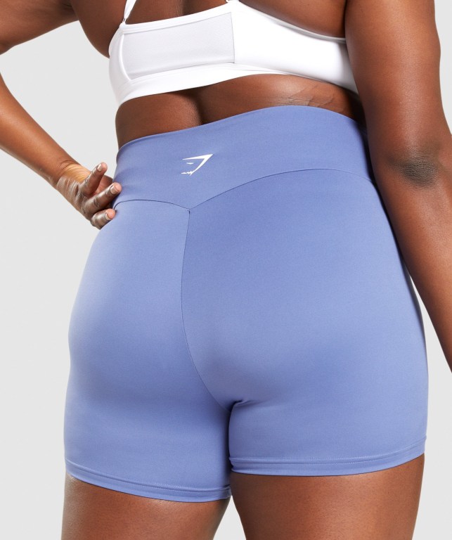 Gymshark Training Women's Shorts Blue | UAE-82TYFZ