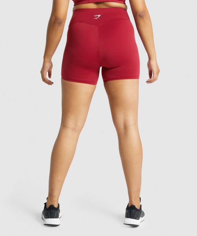 Gymshark Training Women's Shorts Burgundy | UAE-21BAEC