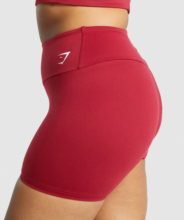 Gymshark Training Women's Shorts Burgundy | UAE-21BAEC