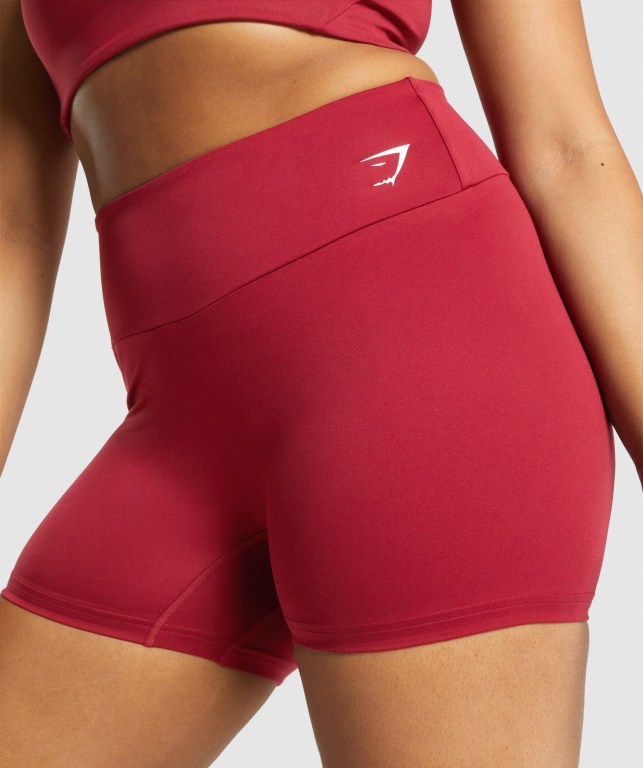 Gymshark Training Women's Shorts Burgundy | UAE-21BAEC