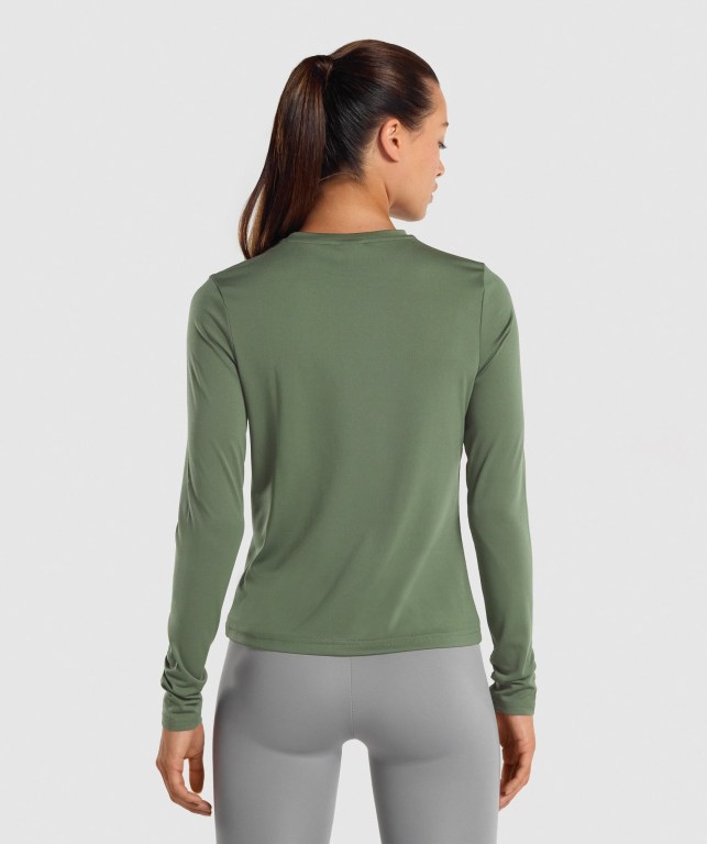 Gymshark Training Women's T Shirts Green | UAE-27LGYB