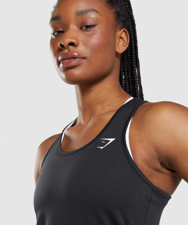 Gymshark Training Women's Tank Tops Black | UAE-80SDBG