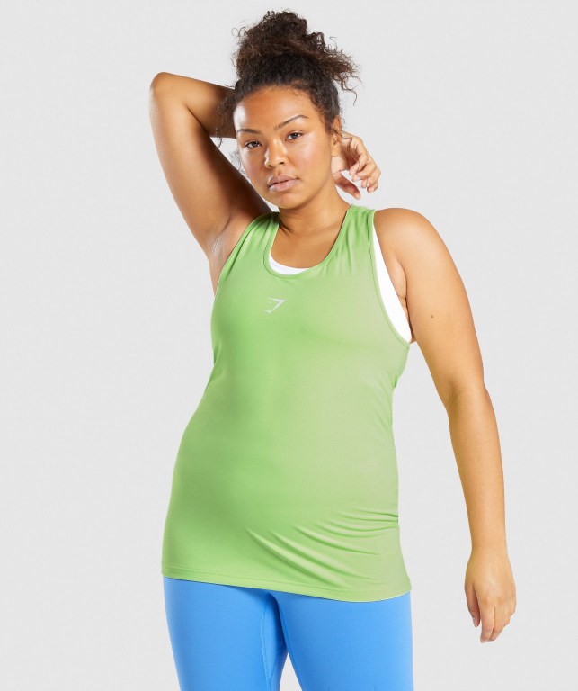 Gymshark Training Women's Tank Tops Green | UAE-31WYRC