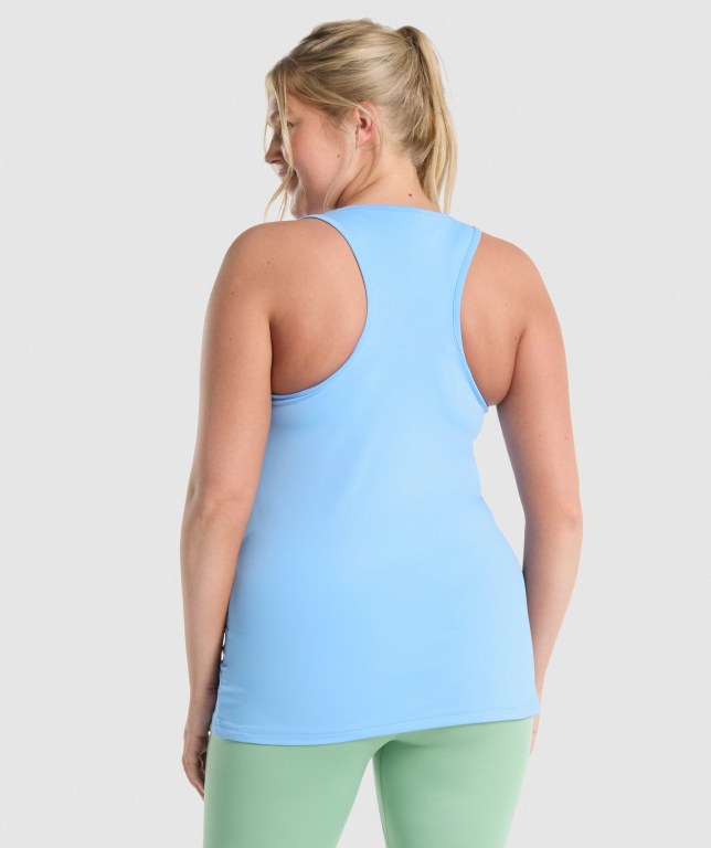 Gymshark Training Women's Tank Tops Light Blue | UAE-01VMSX