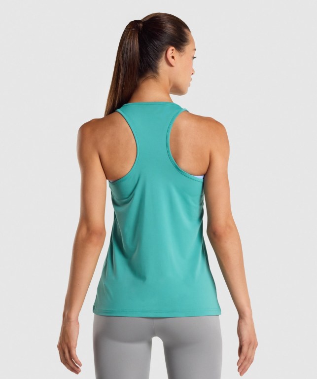 Gymshark Training Women's Tank Tops Turquoise | UAE-54PQID