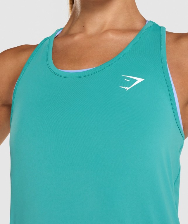 Gymshark Training Women's Tank Tops Turquoise | UAE-54PQID