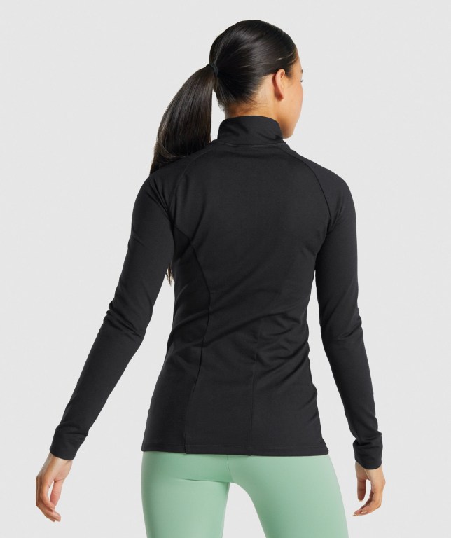 Gymshark Training Zip Up Women's Jackets Black | UAE-05DYKX