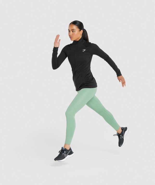 Gymshark Training Zip Up Women's Jackets Black | UAE-05DYKX