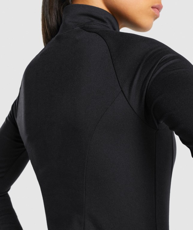 Gymshark Training Zip Up Women's Jackets Black | UAE-05DYKX