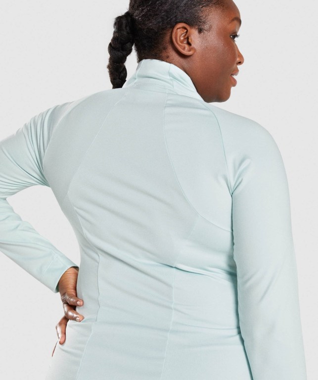 Gymshark Training Zip Up Women's Jackets Light Green | UAE-12ZGMD