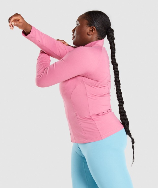 Gymshark Training Zip Up Women's Jackets Pink | UAE-18AREJ