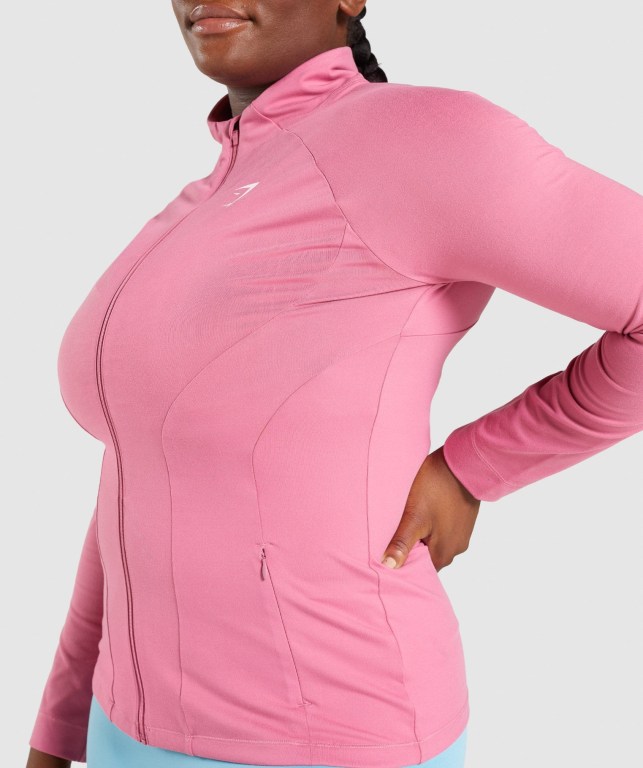 Gymshark Training Zip Up Women's Jackets Pink | UAE-18AREJ