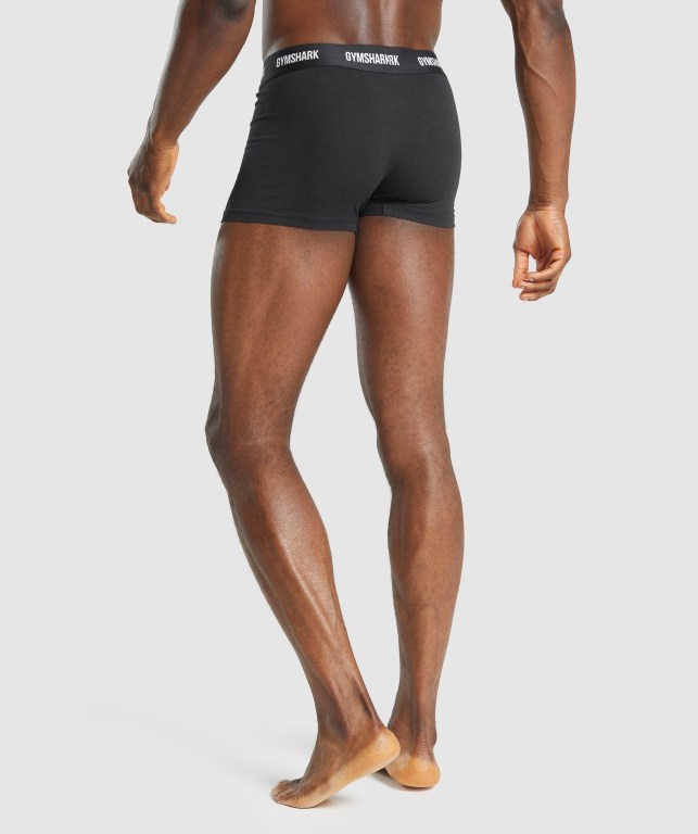 Gymshark Trunk 2pk Men's Underwear Black | UAE-52LMIT