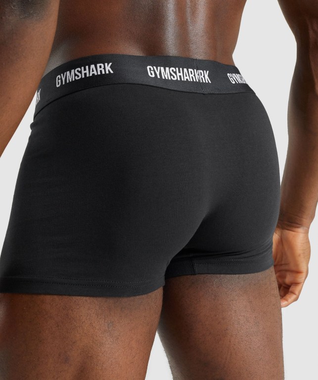 Gymshark Trunk 2pk Men's Underwear Black | UAE-52LMIT