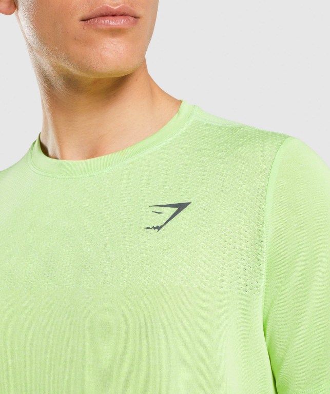 Gymshark Vital Men's T Shirts Green | UAE-85AFZP