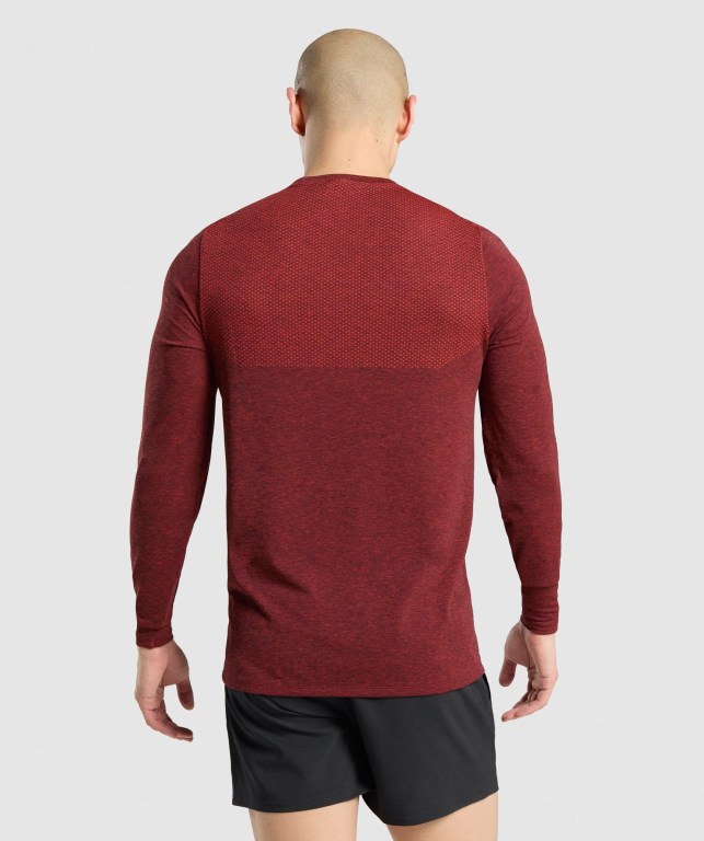 Gymshark Vital Men's T Shirts Red | UAE-56YJVX