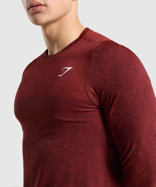 Gymshark Vital Men's T Shirts Red | UAE-56YJVX