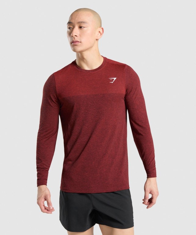 Gymshark Vital Men\'s T Shirts Red | UAE-56YJVX