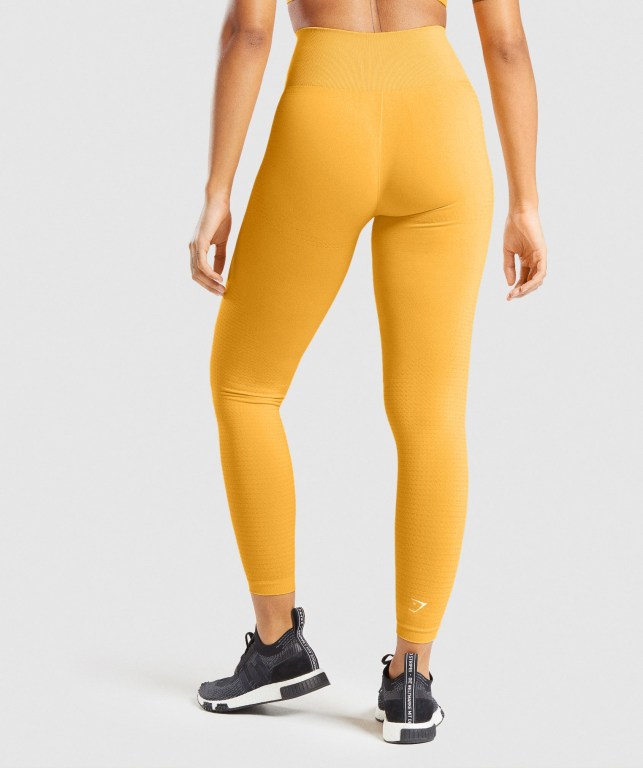 Gymshark Vital Seamless 2.0 High Waisted Women's Leggings Yellow | UAE-15FIKT