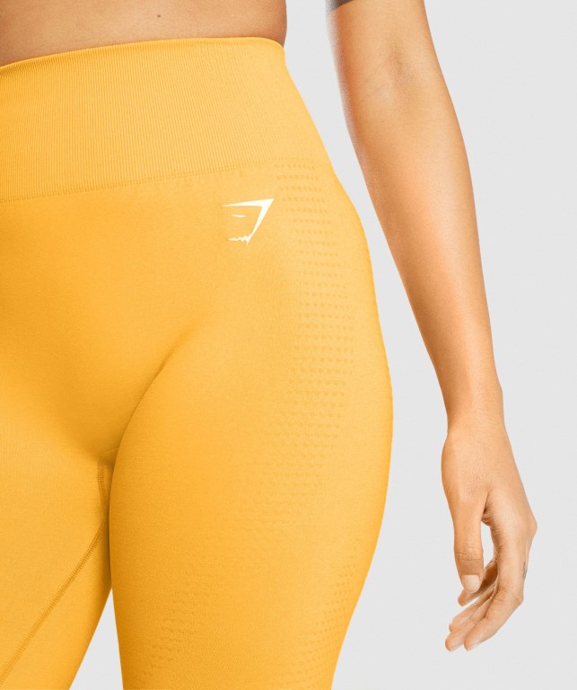 Gymshark Vital Seamless 2.0 High Waisted Women's Leggings Yellow | UAE-15FIKT