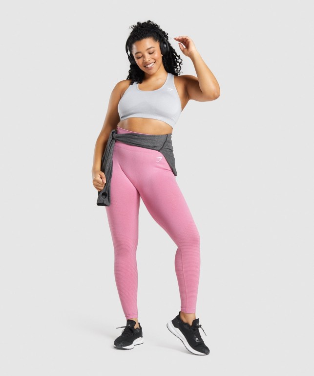 Gymshark Vital Seamless 2.0 High Waisted Women's Leggings Pink | UAE-27UWFG