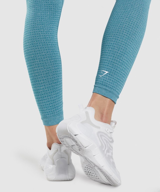 Gymshark Vital Seamless 2.0 High Waisted Women's Leggings Turquoise | UAE-60WINK