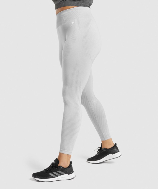 Gymshark Vital Seamless 2.0 High Waisted Women's Leggings Light Grey | UAE-65BJYK