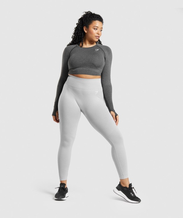 Gymshark Vital Seamless 2.0 High Waisted Women's Leggings Light Grey | UAE-65BJYK