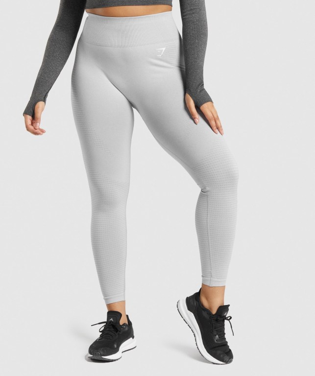 Gymshark Vital Seamless 2.0 High Waisted Women\'s Leggings Light Grey | UAE-65BJYK