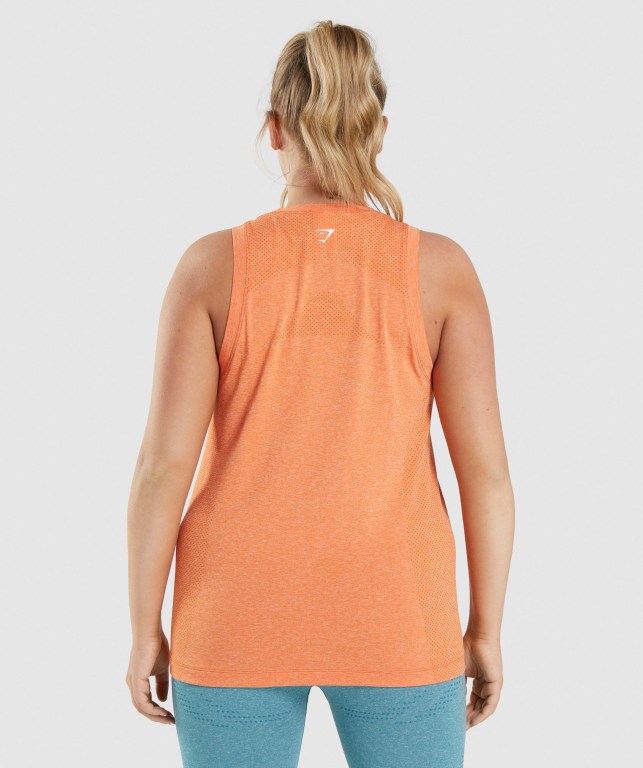 Gymshark Vital Seamless 2.0 Light Women's Tank Tops Apricot Orange | UAE-26LPKZ