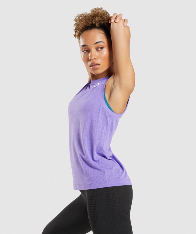 Gymshark Vital Seamless 2.0 Light Women's Tank Tops Light Purple | UAE-42JNKT