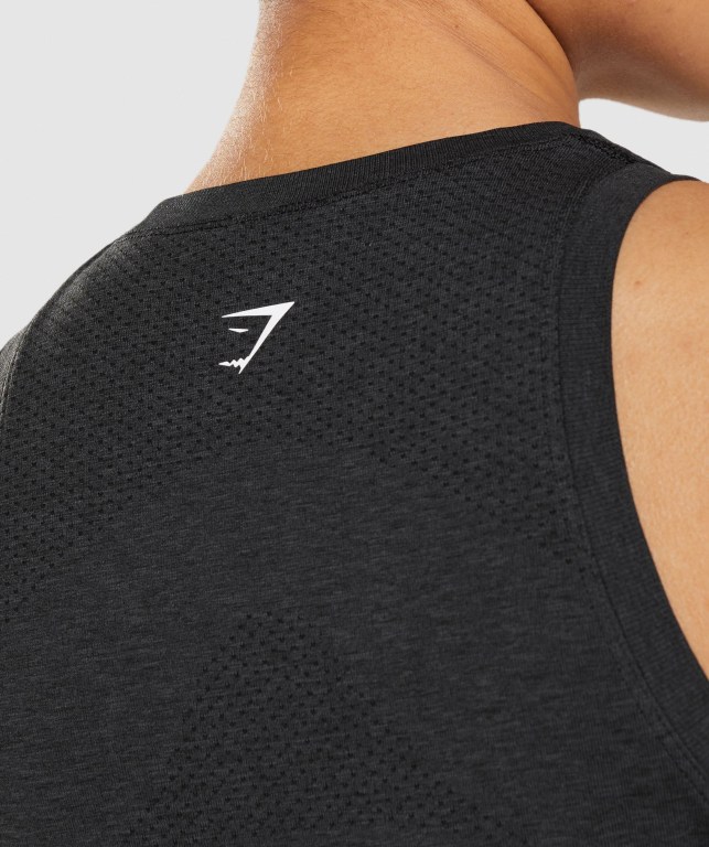 Gymshark Vital Seamless 2.0 Light Women's Tank Tops Black | UAE-61GTXR